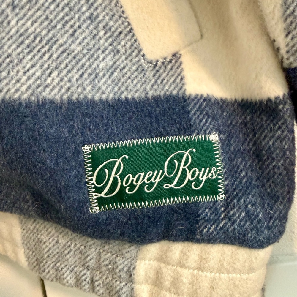 Bogey Boys Blue & Cream Checked Zip-Up Shirt Jacket - Picture 7 of 10